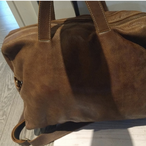 Brown Leather Women Travel Bag Like New - Picture 3 of 4